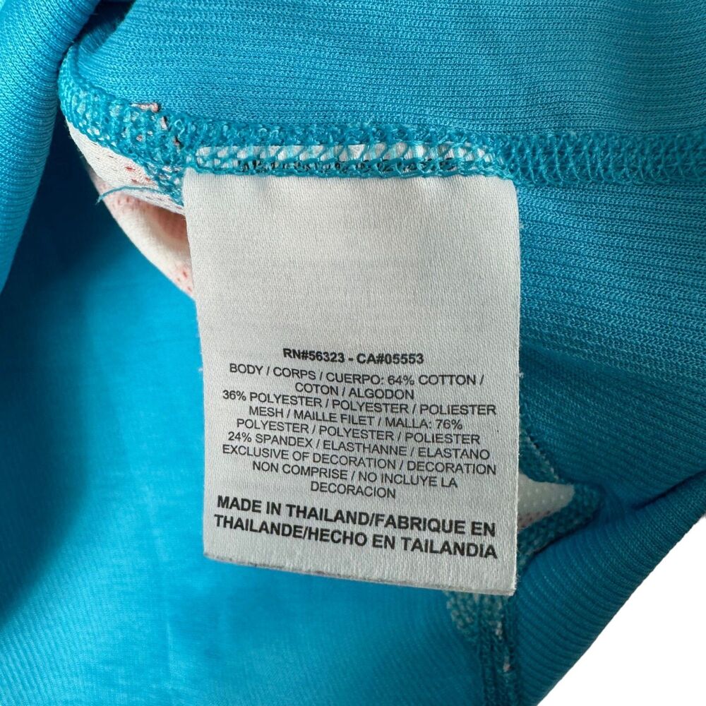 NIKE Tank Top Women's Medium Blue Orange Dri-Fit Racerback V-Neck Running Shirt - Picture 9 of 10